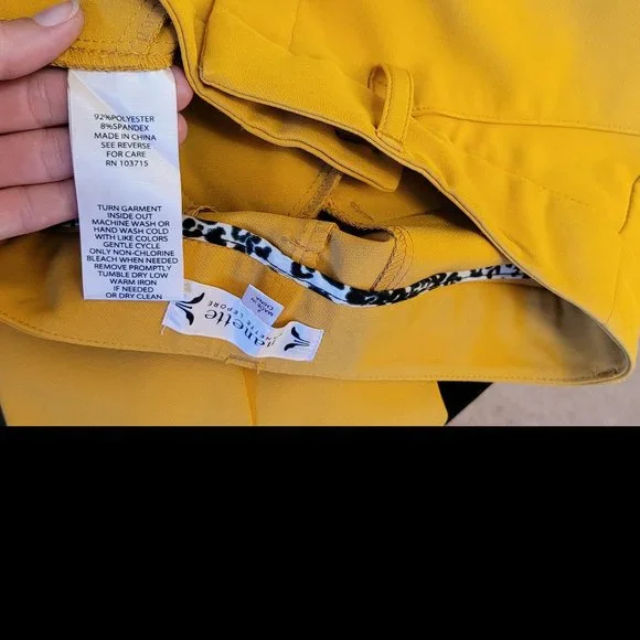NEW Nanette Lapore Mustard Slim Leg Pants, Size 2 - Picture 8 of 13